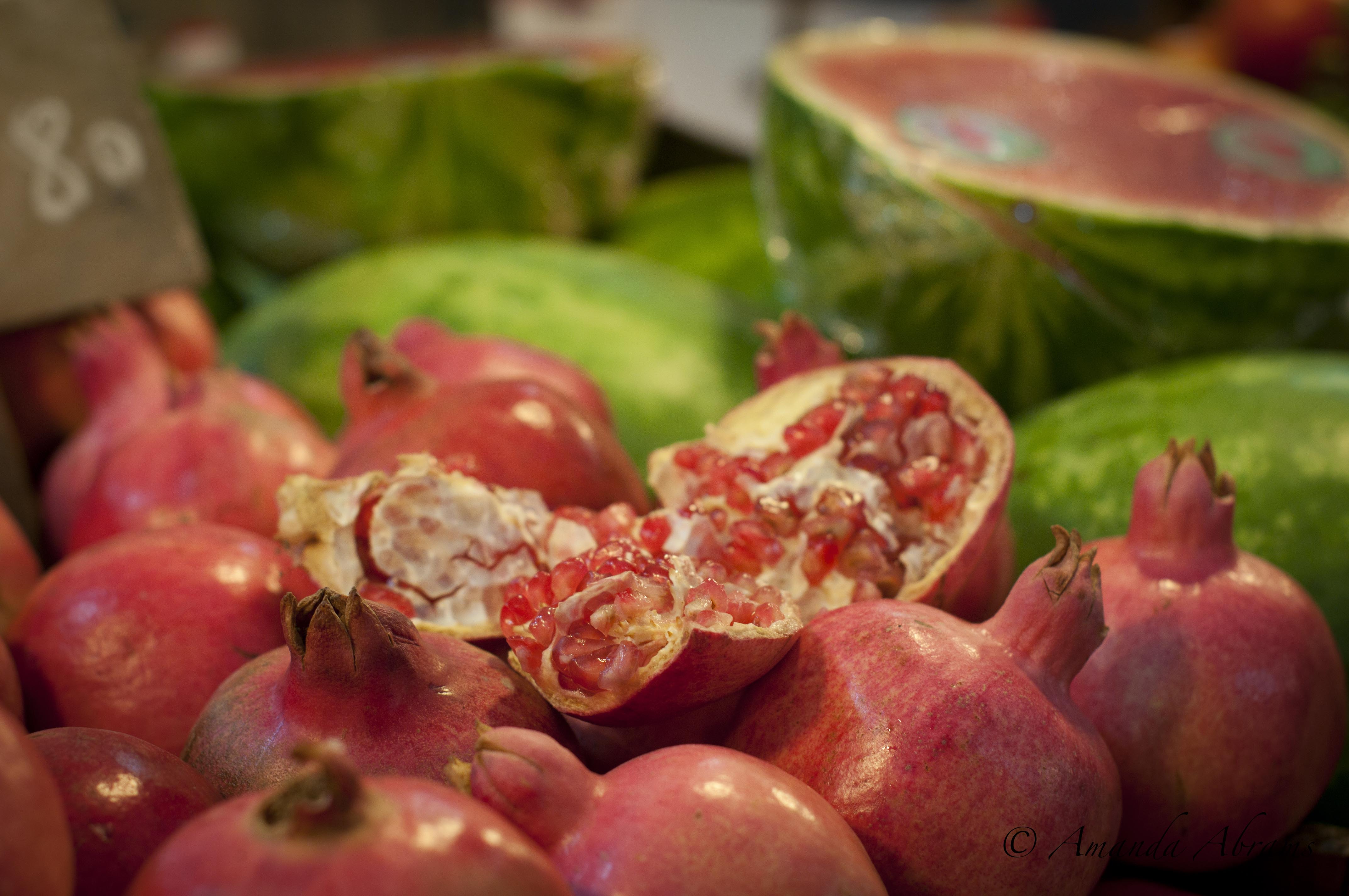 Pomegranate for sale in the market.